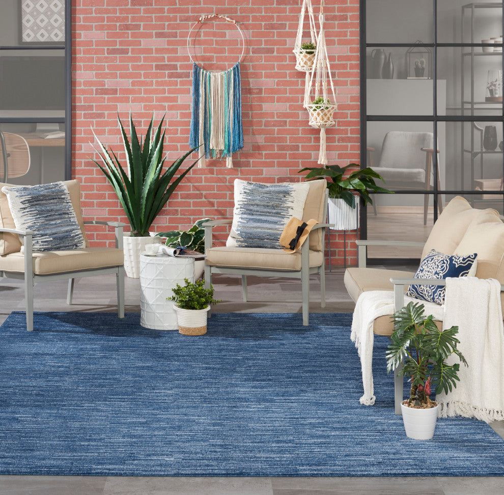 Nourison Essentials 8' x 10' Navy Blue Outdoor Area Rug