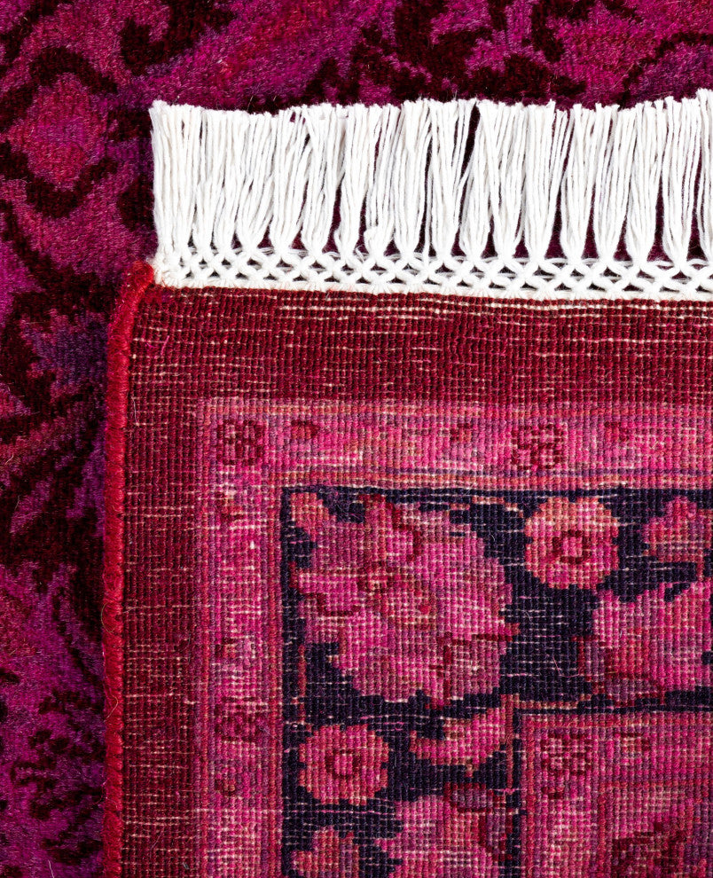 Overdyed One-of-a-Kind Hand-Knotted Area Rug Pink, 2' 8" x 10' 1"