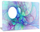 Clear Blue Fractal Angel Wings, Abstract Wall Art Canvas, 40x30