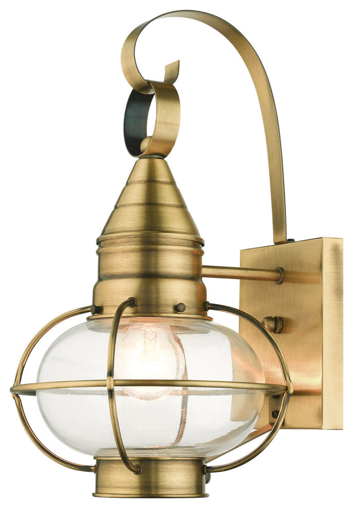 Antique Brass Nautical, Farmhouse, Bohemian, Colonial, Outdoor Wall Lantern