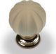 Glass - Knob, CENT18409-26A, Polished Chrome/ Frosted