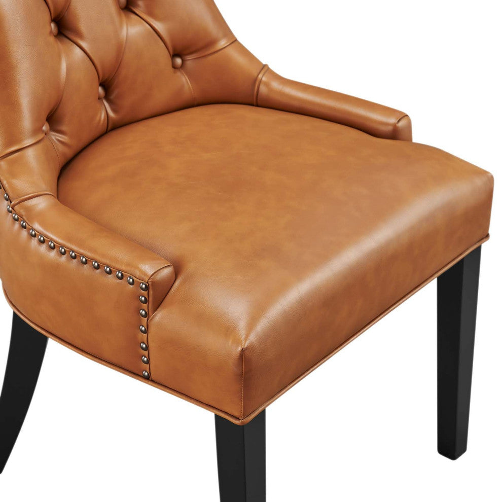 Reggent Faux Leather Dining Chair, Tan