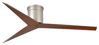 Eliza Hugger 56" Ceiling Fan, Brushed Nickel and Walnut