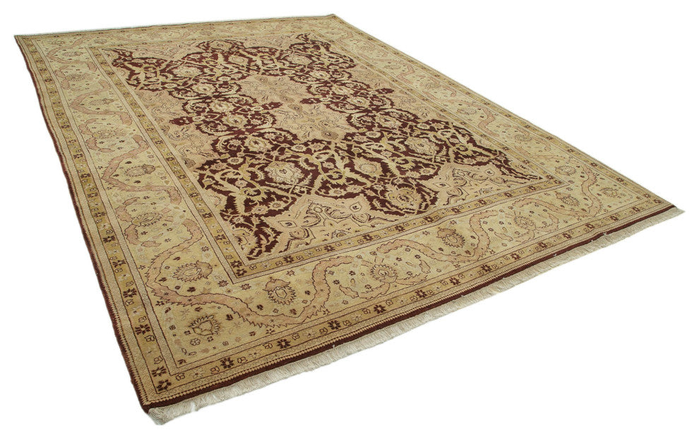 Rug N Carpet - Handwoven Oriental 9' 2" x 12' 2" Wool Oushak Area Rug