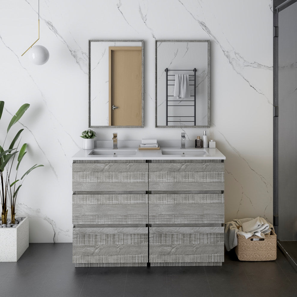 Fresca Formosa Floor Standing Bathroom Cabinet, Sage Gray, 46", Cabinet Only
