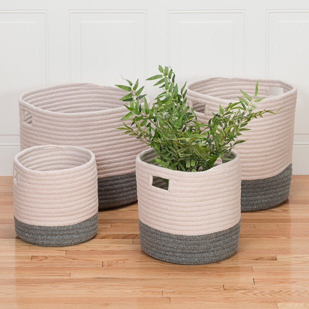 Colonial Mills Basket Cortland Basket Gray Round