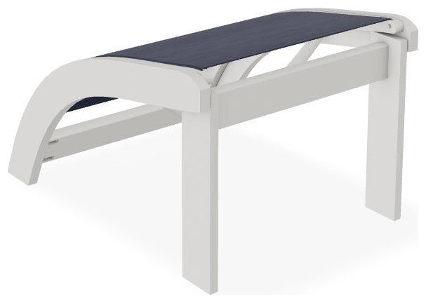 Adirondack Sling Outdoor Ottoman, Collect Indigo/Snow