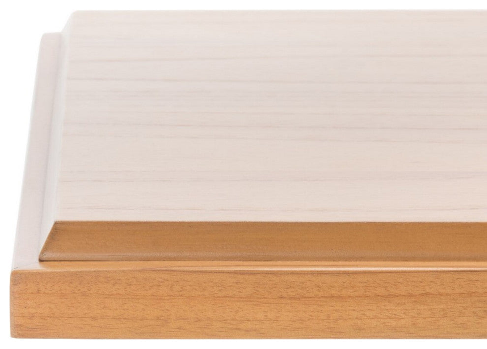 Safavieh Suette 2 Shelf Coffee Table, Natural/Walnut