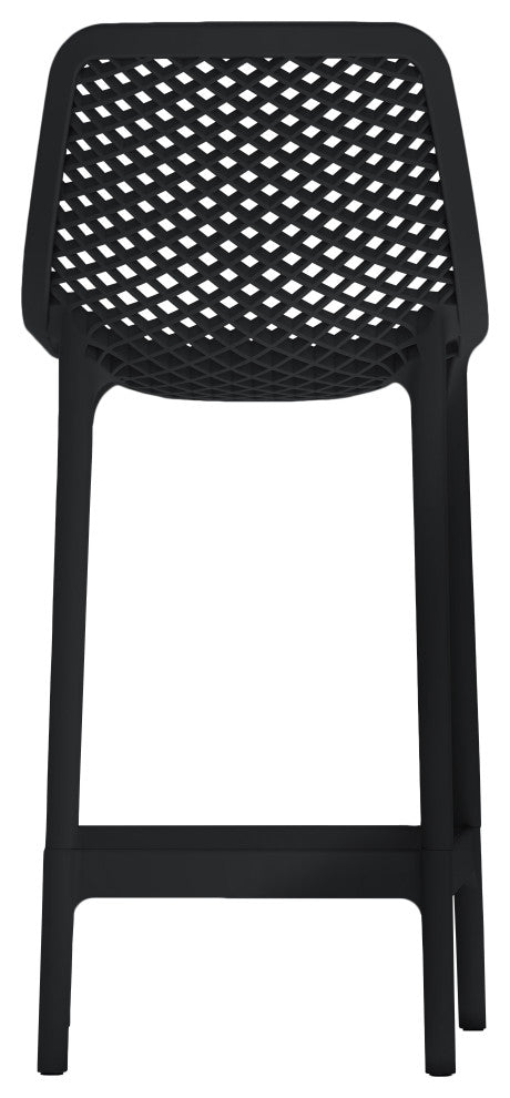 Mykonos Outdoor Patio Stool (Set of 4), Black