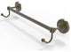 Prestige Regal 36" Towel Bar with Integrated Hooks, Antique Brass