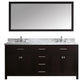 Caroline Parkway 72" Double Bathroom Vanity Set Gray, Marble Top