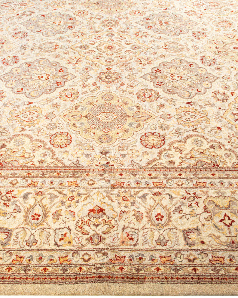 Kolar, One-of-a-Kind Hand-Knotted Area Rug Ivory, 9'1"x12'4"