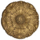 Large Dahlia Medallion Drapery Holdback, Renaissance Gold