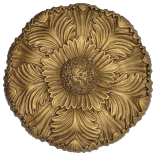 Large Dahlia Medallion Drapery Holdback, Renaissance Gold