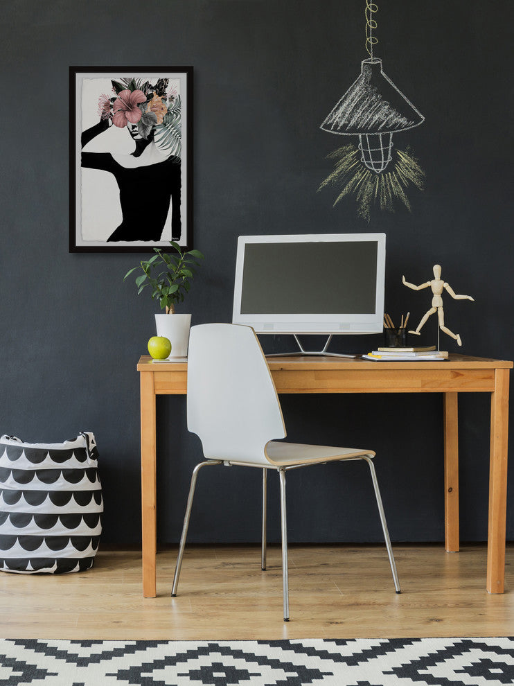 "Tropical Lady" Framed Painting Print, 16"x24"