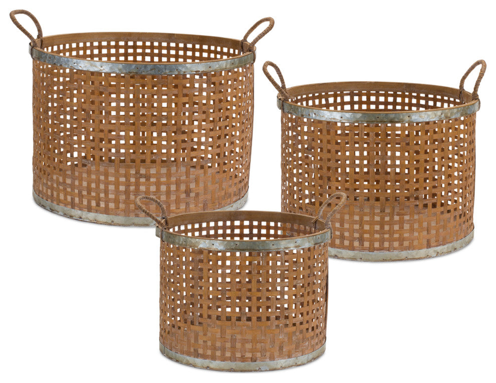 Bamboo Basket, Set of 3