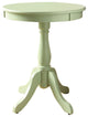 Benzara BM157300 Astonishing Side Table With Round Top, Light Green