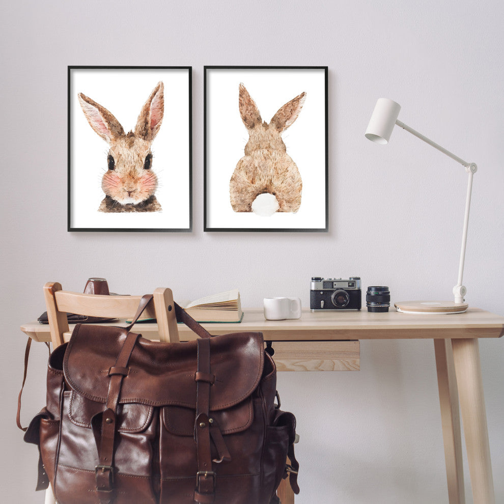 Cute Bunny with Cotton Tail Back Blushing Rabbit,16 x 20