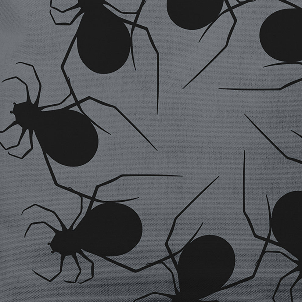 26"x26" Spider Wreath Decorative Throw Pillow, Steel Gray