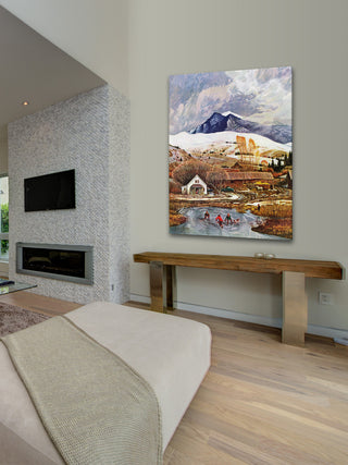 "Ice Hockey" Painting Print on Wrapped Canvas