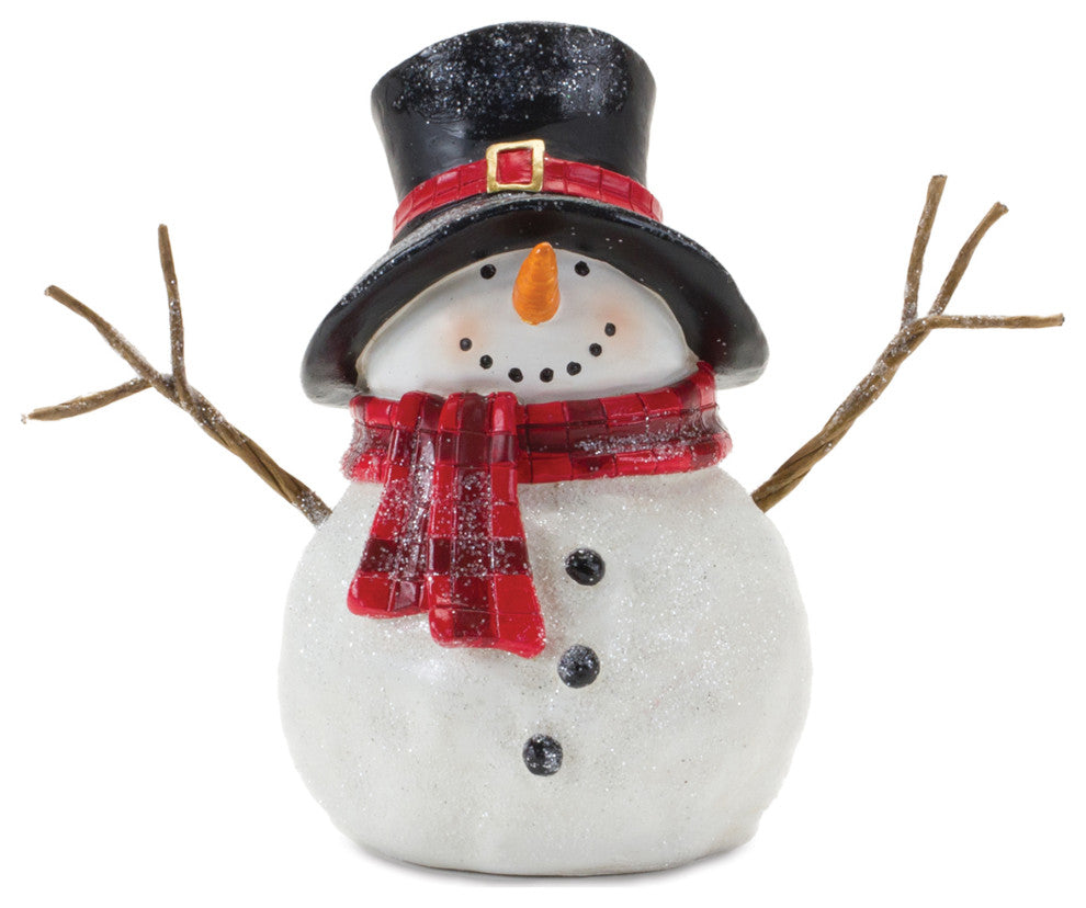 Snowman With Scarf Figurine, Set of 4
