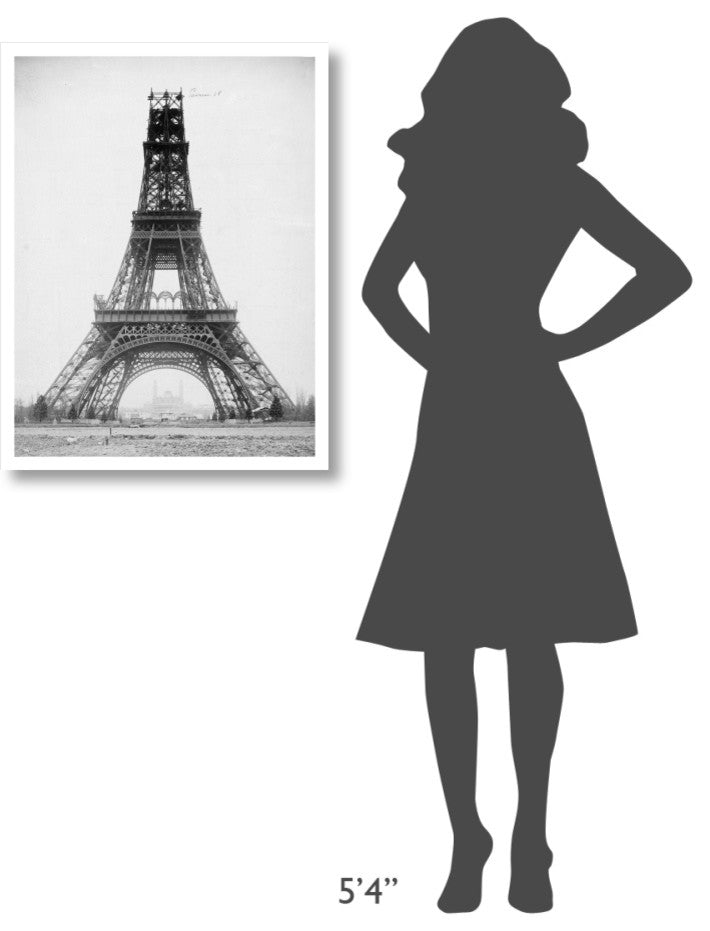 "The Eiffel Tower, November 23, 1888" Print by Louis-Emile Durandelle, 25"x32"