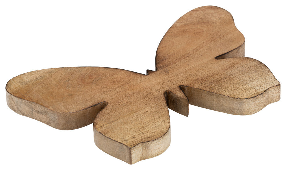 Wood, 12"h Butterfly Deco, Brown