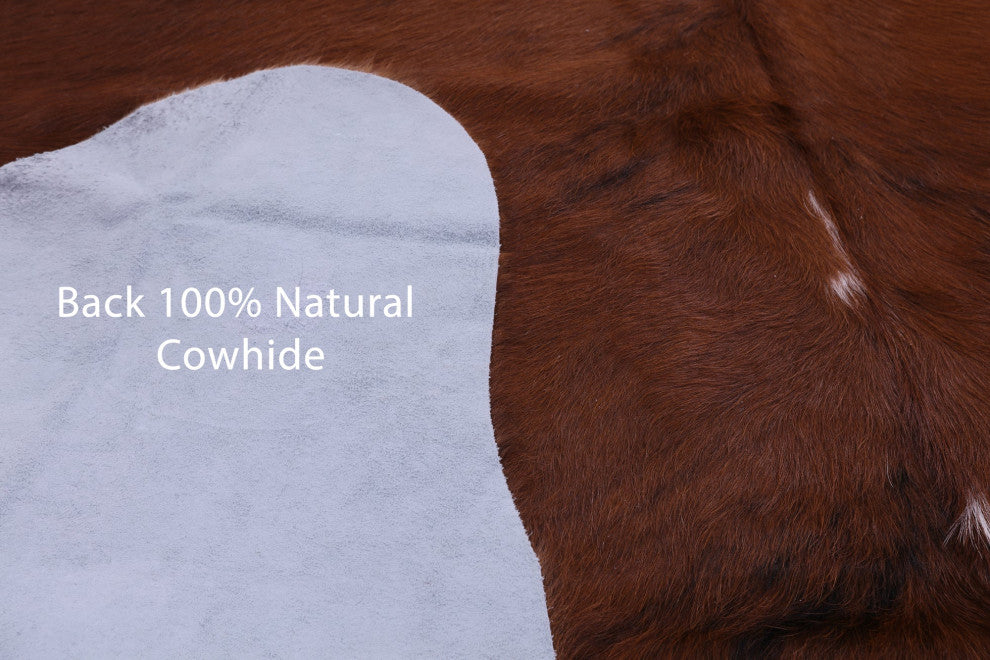 6' 1" X 5' 7" Organic Natural Hair-On Cowhide Area Rug C2032