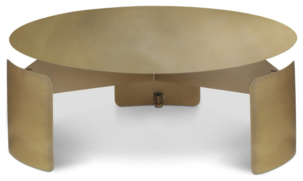Senshi Industrial Coffee Table Industrial Brass
