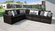 kathy ireland River Brook 6 Piece Wicker Patio Furniture Set, Onyx