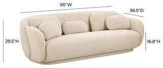 Misty Cream Boucle Sofa