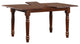 60" Rectangular Extendable Butterfly Leaf Dining Table Chestnut Brown -Seats 6