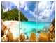 "Seychelles Beach Panorama" Photo Canvas Art Print, 3 Panels, 36"x28"