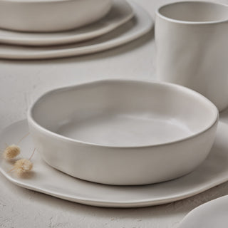 Stone by Mercer Project Hekonda Stoneware 32 Piece Dinnerware Set, Beige