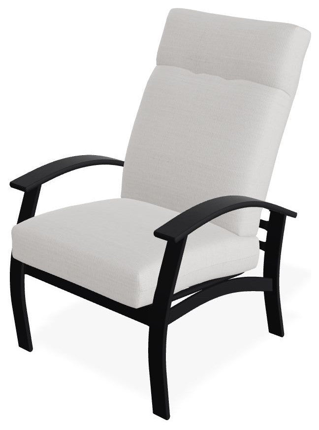 Belle Isle Cushion Outdoor Armchair, Tabloid Cloud/Black
