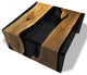 Smoked Black Waterfall Coffee Table, 27.6"