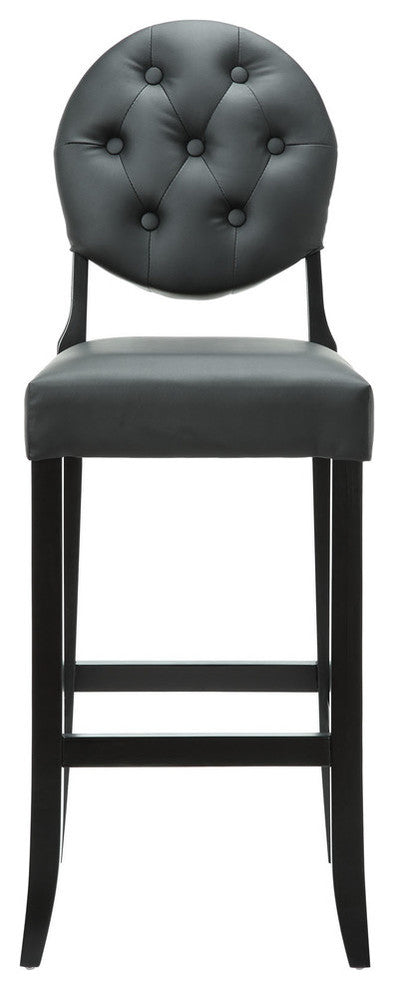 Button Bar Stool in Black