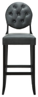 Button Bar Stool in Black