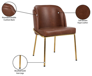 Jagger Upholstered Dining Chair, Brown, Set of 2