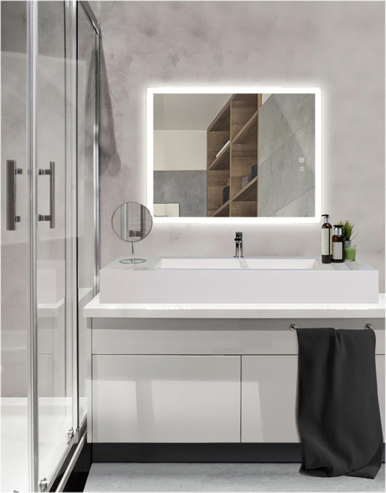 Luminous Dimmable LED Mirror with Defogger, 24"x36"