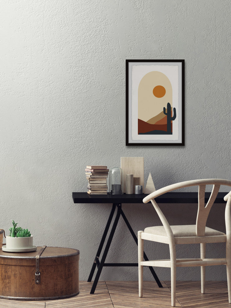 "Moonrise Over the Pass" Framed Painting Print, 12x18