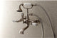 Aqua Vintage 7" Wall Mount Tub Faucet With Hand Shower, Brushed Nickel
