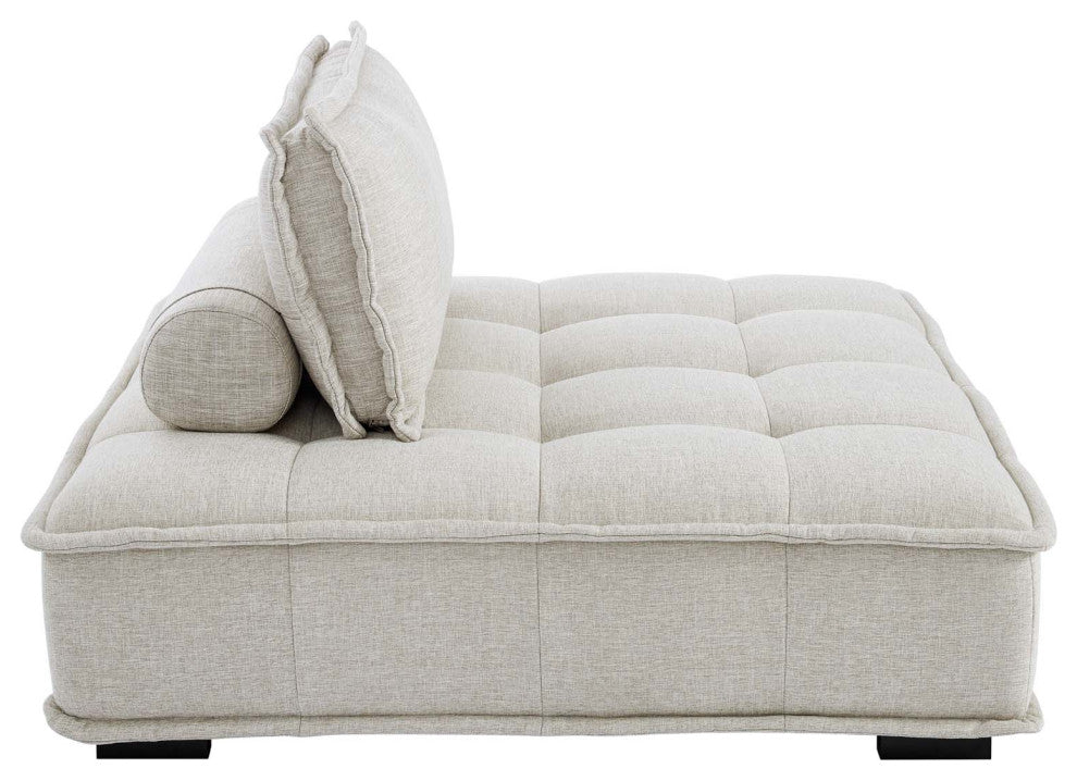 Saunter Tufted Fabric Fabric 5-Piece Sectional Sofa Beige