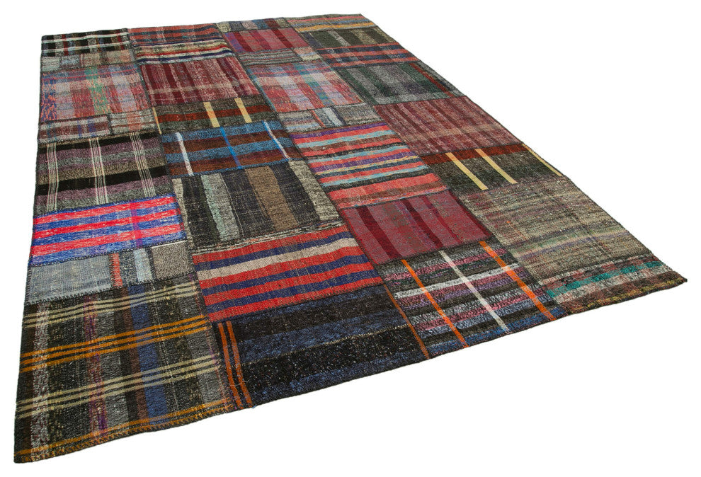 Rug N Carpet - Handmade Anatolian 7' 4'' x 10' 2'' Tribal Patchwork Kilim Rug