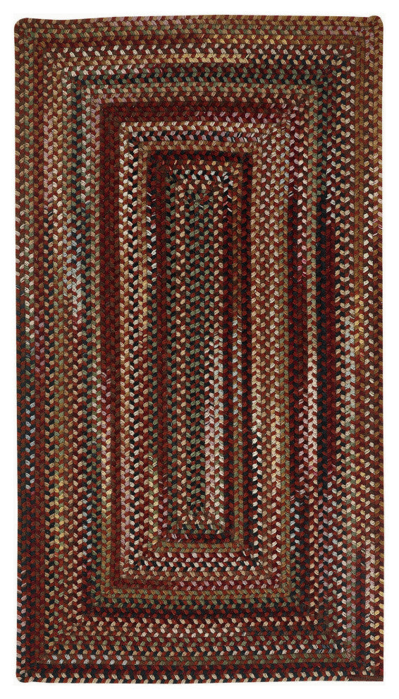 Capel Bangor Cinnamon 0070_500 Braided Rugs - 4' X 6' Concentric Rectangle