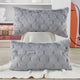 Jacquard Rabbit Faux Fur Pillow Cover 2 Piece Set, Silver Grey, 14" X 26"