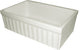 Quatro Alcove Reversible Fireclay Sink, Biscuit