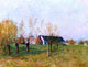 Alfred Sisley The Farm at Trou d'Enfer Autumn Morning Wall Decal