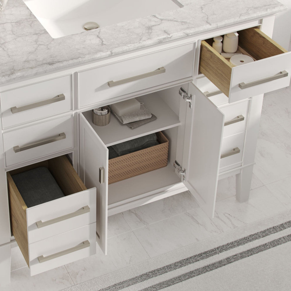 Fairmont Bathroom Vanity, Single Sink, 42", White, Freestanding