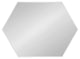Rhodes Framed Hexagon Wall Mirror, White, 31x22